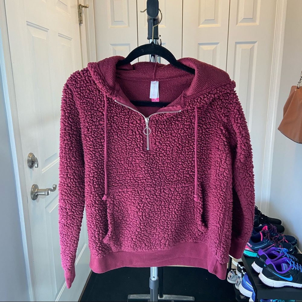 😀Fluffy Teddy Pullover Hoodie*